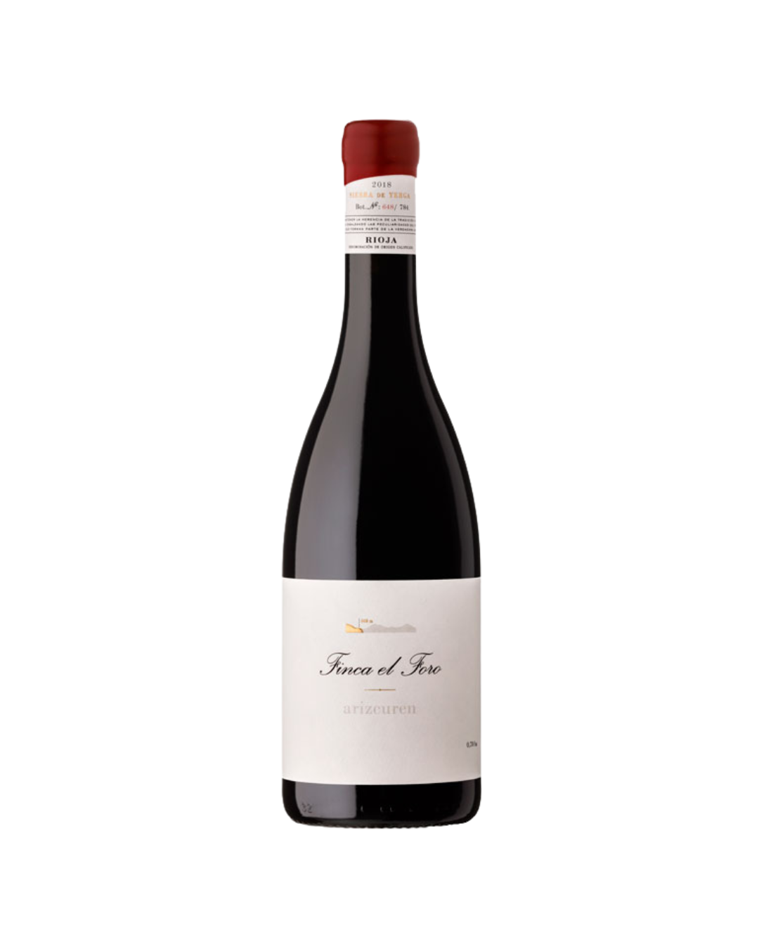 Botella de vino tinto Finca El Foro 2022 de la bodega Arizcuren