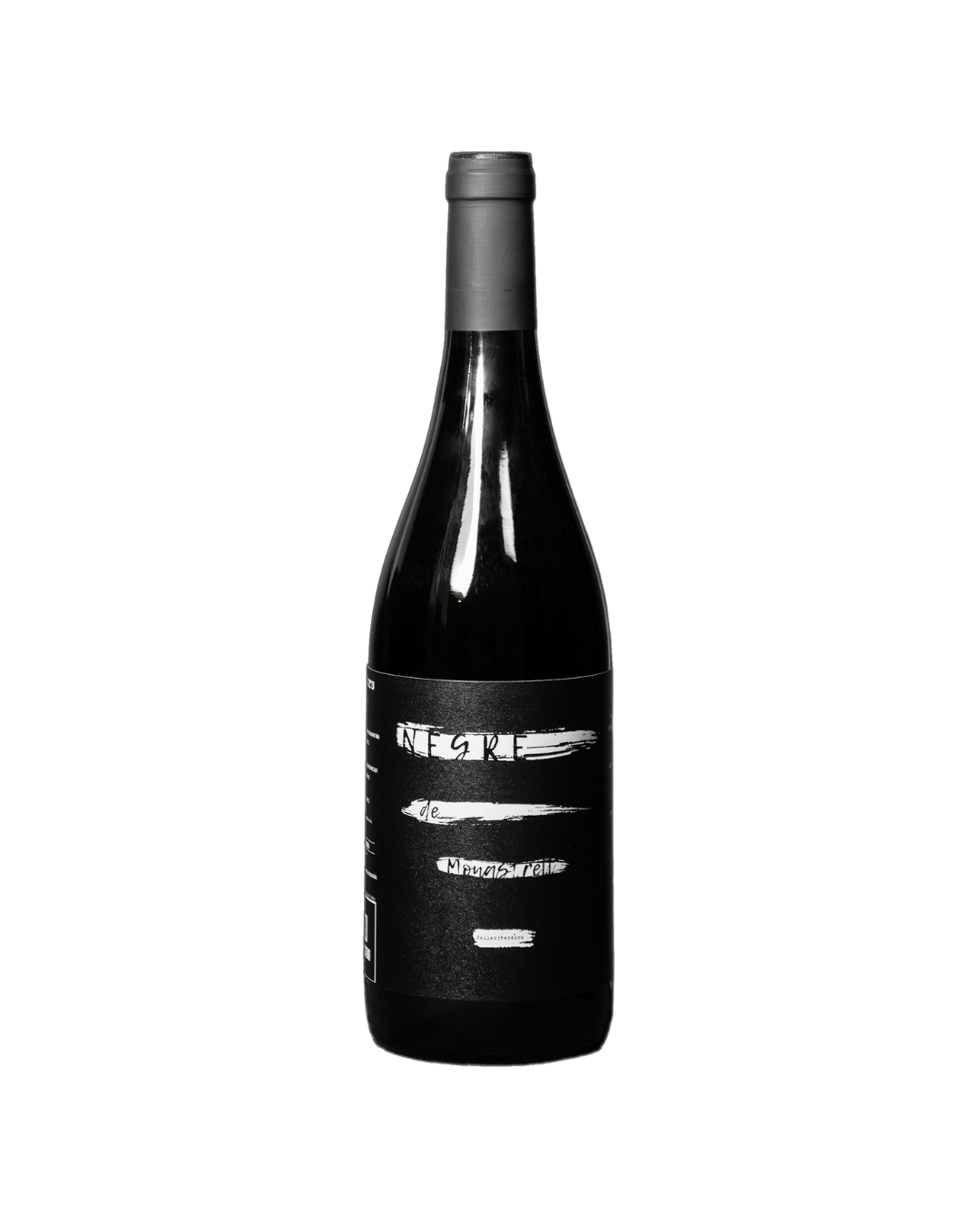 Botella de vino tinto Negre de Monastrell 2021 de la bodega Celler 3 Tardors