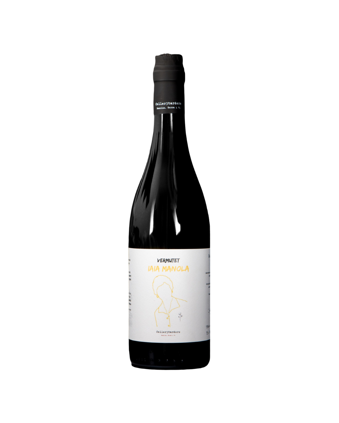Botella de vino vermut Vermutet Iaia Manola de la bodega Celler 3 Tardors