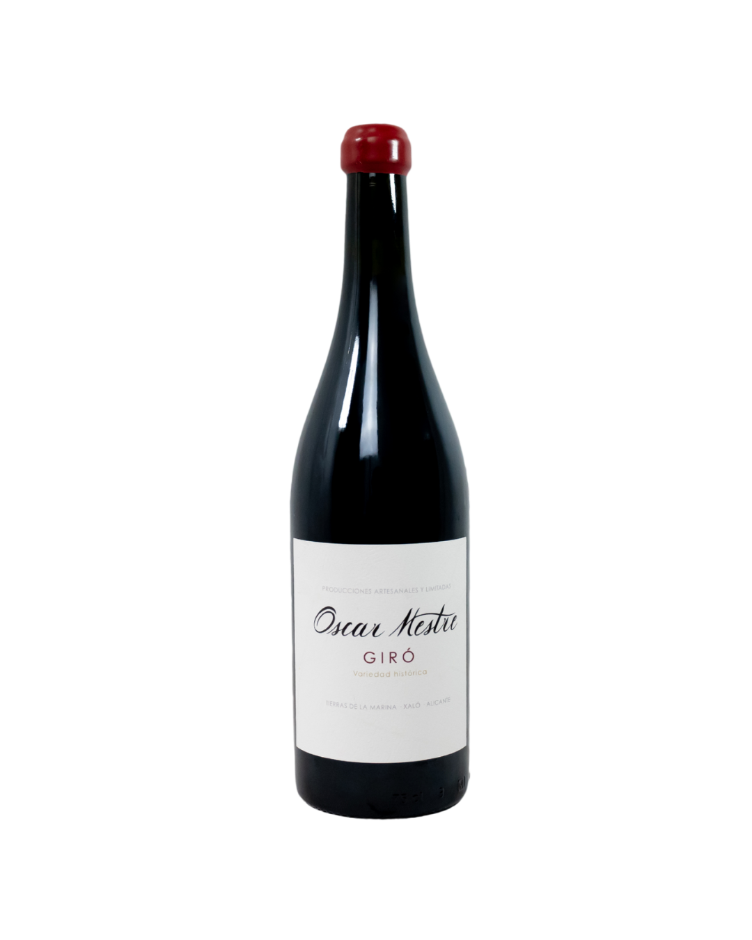 Botella de vino tinto Oscar Mestre Giró 2021 de la bodega Bodegas Riko