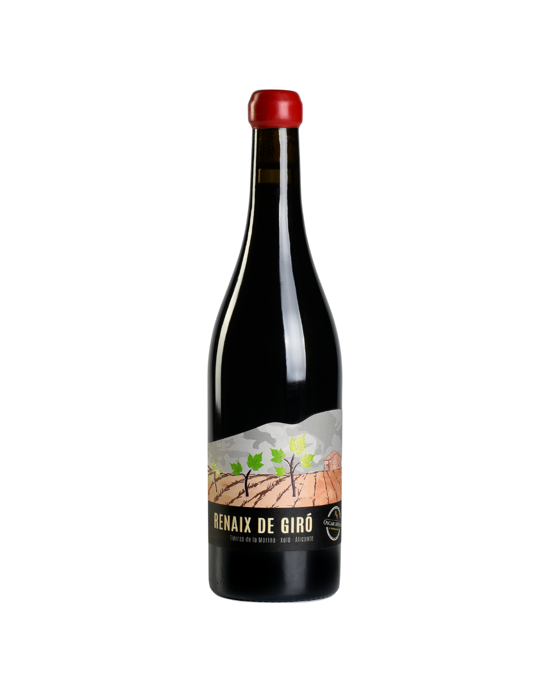 Botella de vino tinto Renaix Giró 2022 de la bodega Bodegas Riko