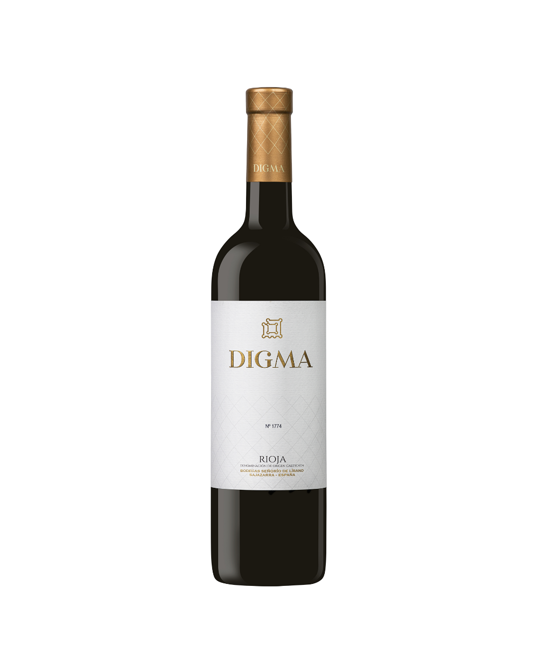 Botella de vino tinto Digma Tempranillo 2021 de la bodega Señorío del Líbano