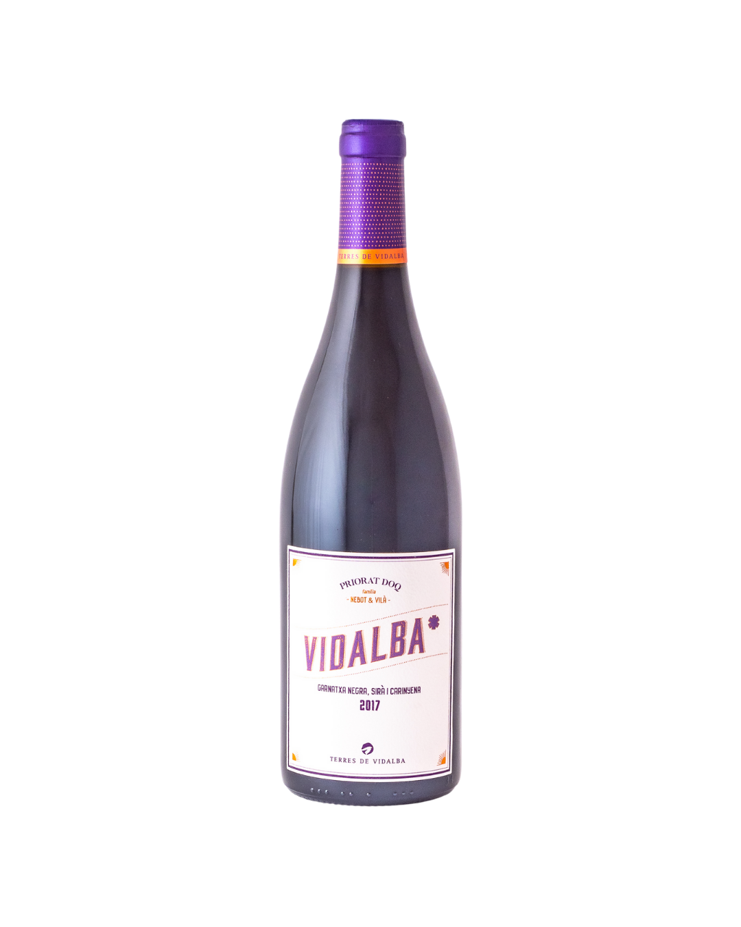 Botella de vino tinto Vidalba 2017 de la bodega Terres de Vidalba