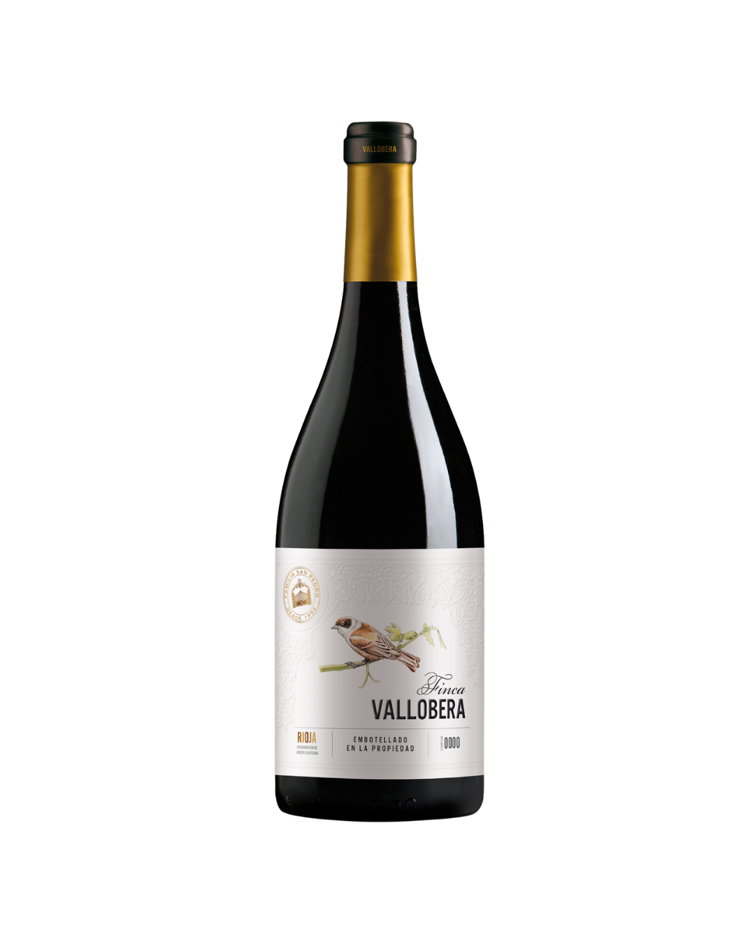 Botella de vino tinto Finca Vallobera de la bodega Vallobera