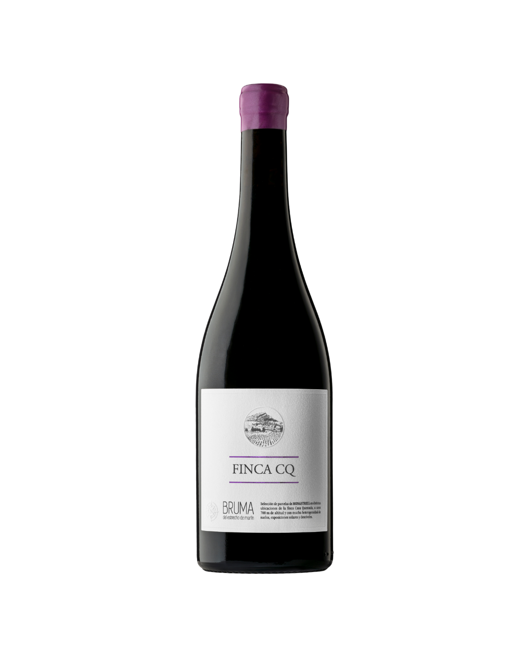 Botella de vino tinto Bruma del Estrecho de Marín / Finca CQ 2023 de la bodega Viña Elena