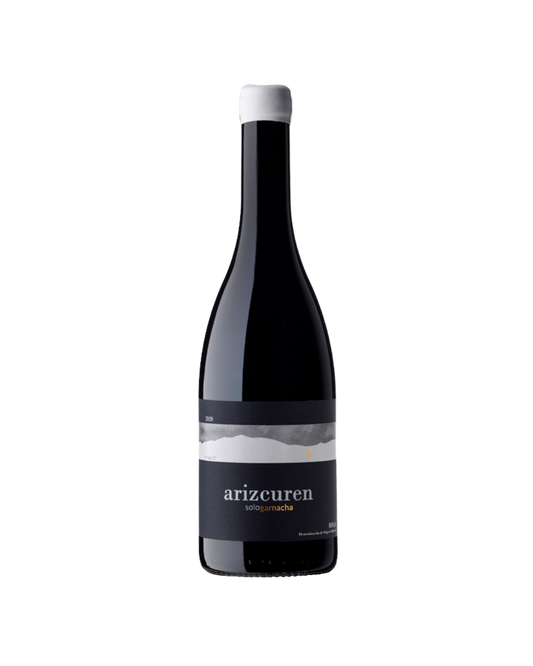 Botella de vino tinto Sologarnacha 2023 de la bodega Arizcuren