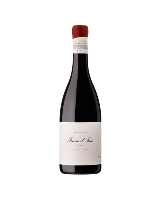 Botella de vino tinto Finca El Foro 2022 de la bodega Arizcuren