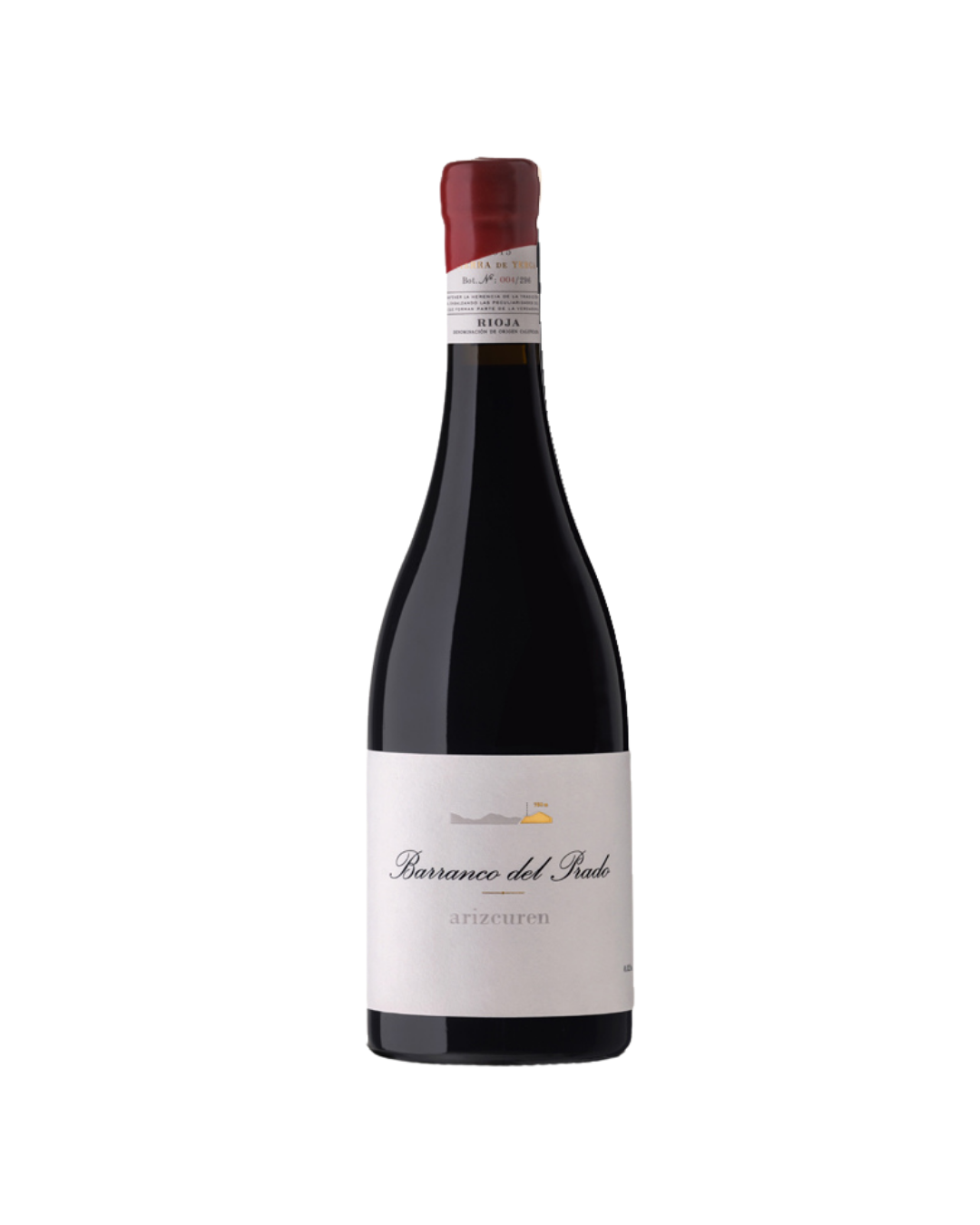 Botella de vino tinto Barranco del Prado 2022 – Viñedo singular de la bodega Arizcuren