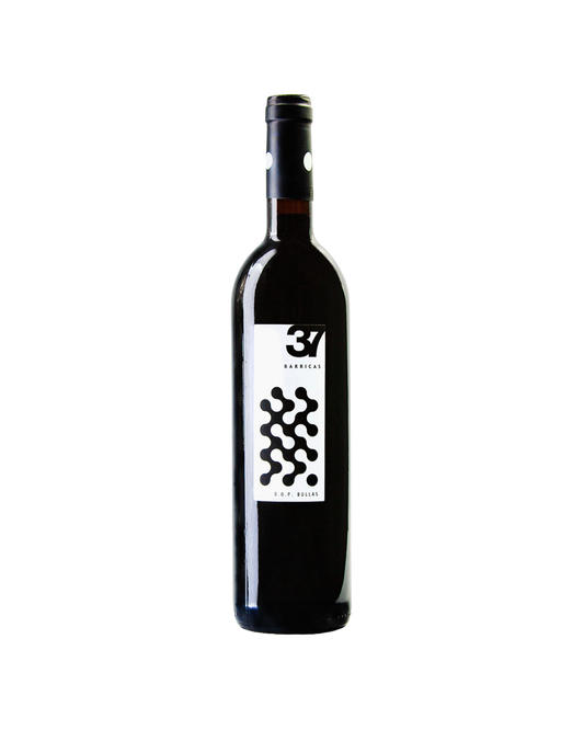Botella de vino tinto 37 Barricas 2006 de la bodega Balcona