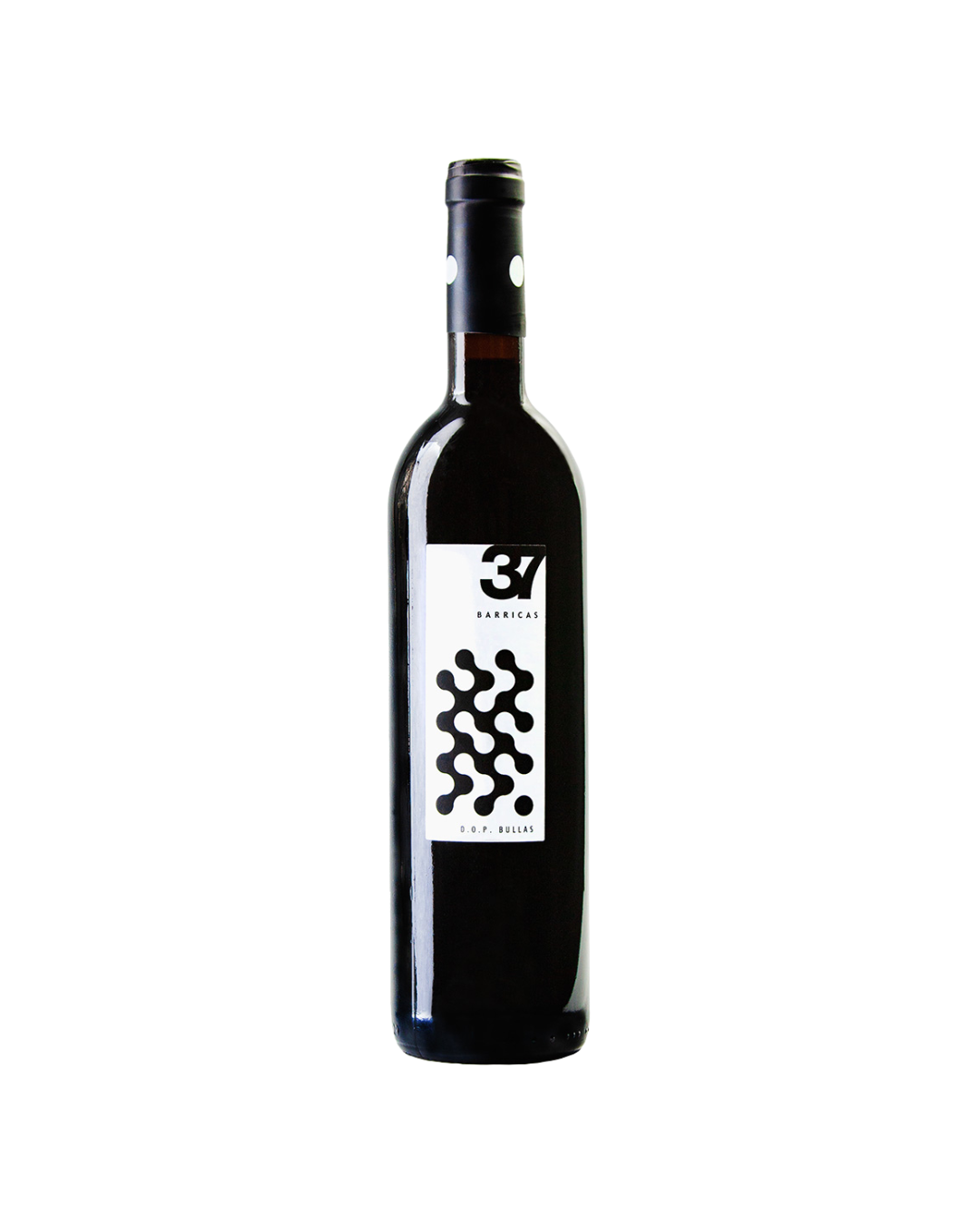 Botella de vino tinto 37 Barricas Eco 2018 de la bodega Balcona