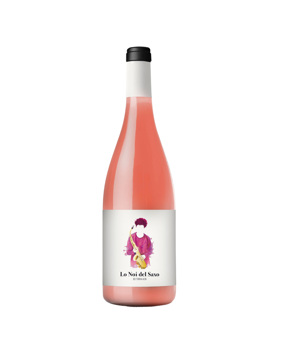 Botella de vino rosado Lo Noi del Saxo Rosat 2024 ECO de la bodega Bielsa Ruano