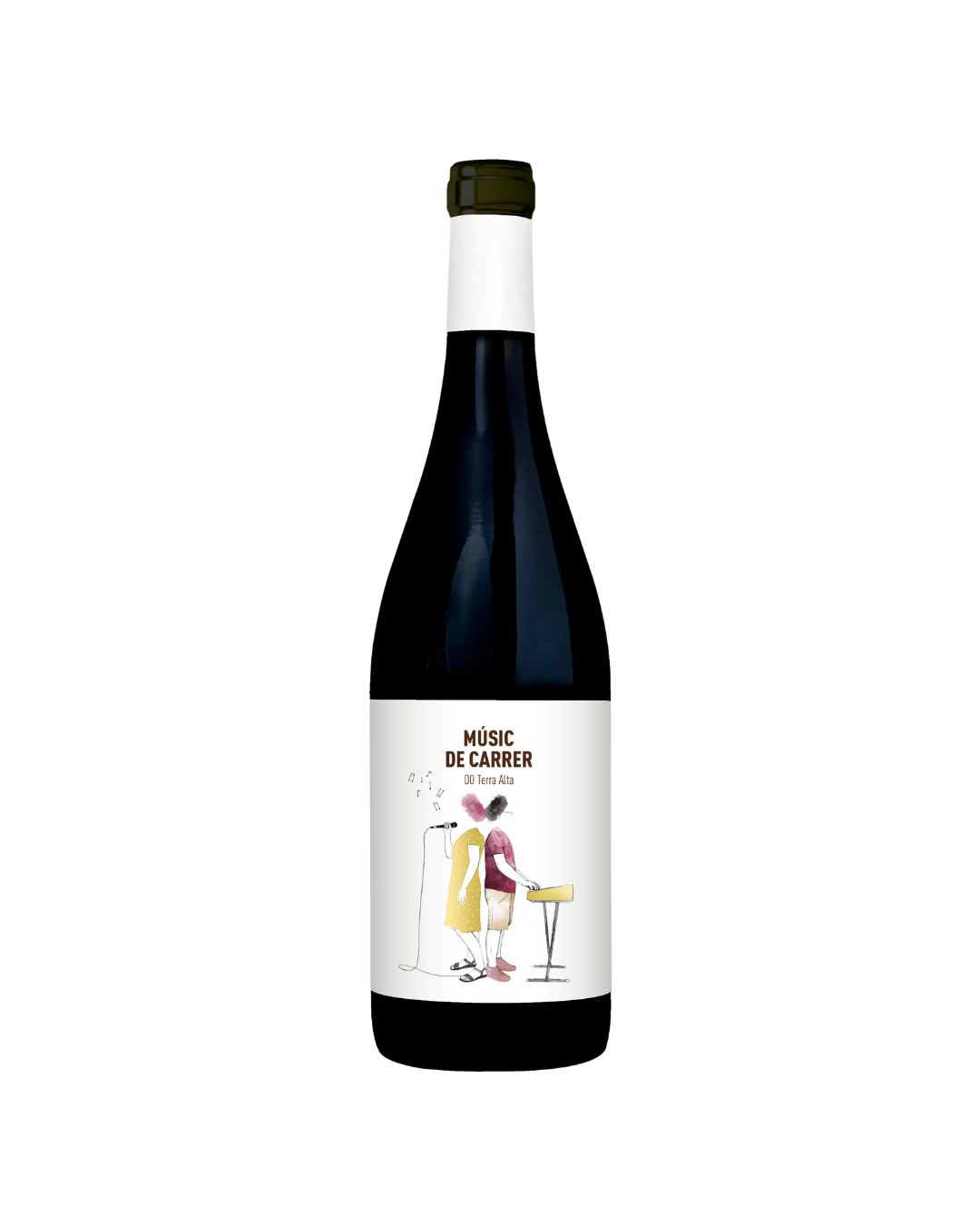 Botella de vino tinto Músic de Carrer Negre 2022 de la bodega Bielsa Ruano