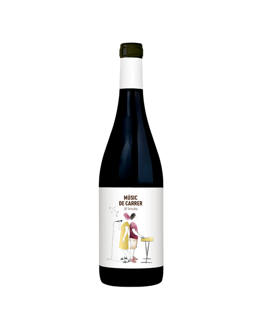 Botella de vino tinto Músic de Carrer Negre 2022 de la bodega Bielsa Ruano