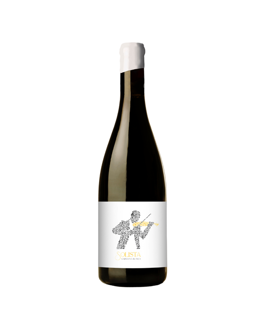 Botella de vino blanco Solista Blanc 2022 de la bodega Bielsa Ruano
