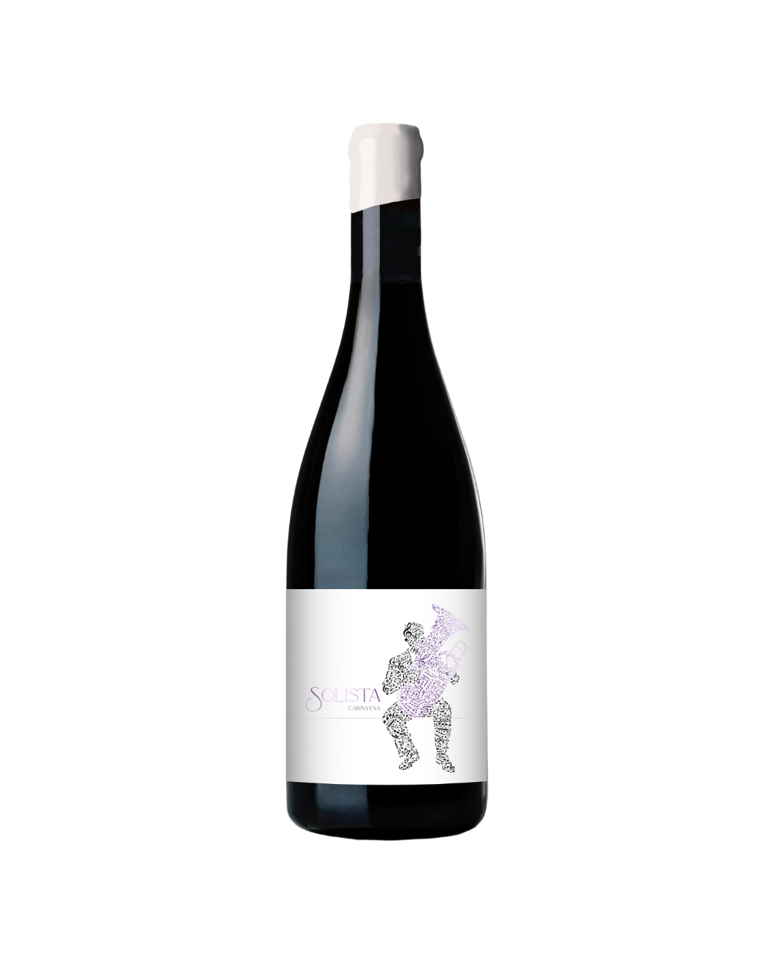 Botella de vino tinto Solista Negre 2022 Cariñena de la bodega Bielsa Ruano