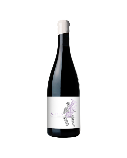 Botella de vino tinto Solista Negre 2022 Cariñena de la bodega Bielsa Ruano