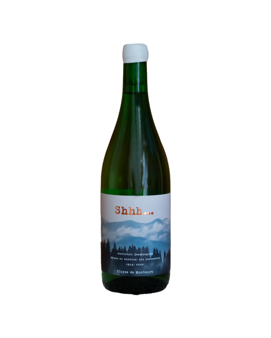 Botella de vino blanco Shhh… 2021 de la bodega Celler 3 Tardors