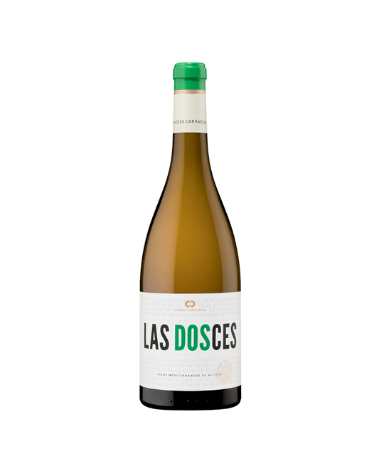 Botella de vino blanco Las DosCes Blanco 2024 de la bodega Chozas Carrascal