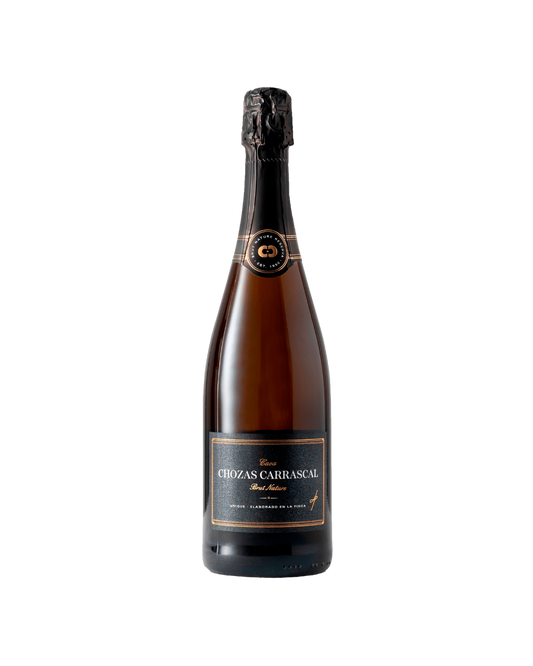 Botella de vino espumoso blanco Cava Unique 2022 de la bodega Chozas Carrascal