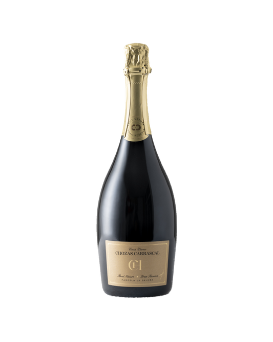 Botella de vino espumoso blanco Cava Eterno 2017 de la bodega Chozas Carrascal