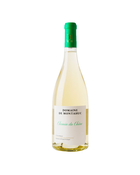 Botella de vino dulce natural Chemin du Chêne 2022 de la bodega Chozas Carrascal