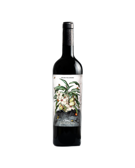 Botella de vino tinto L’Onclu de la bodega Celler Pallarades