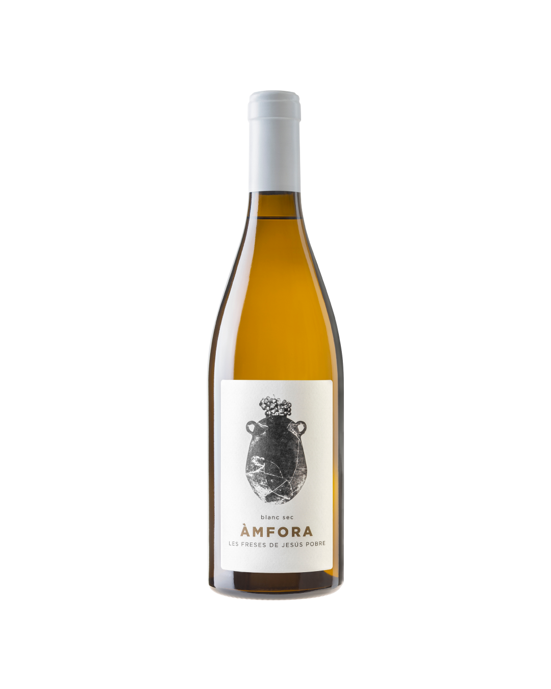 Botella de vino blanco Àmfora 2023 de la bodega Les Freses