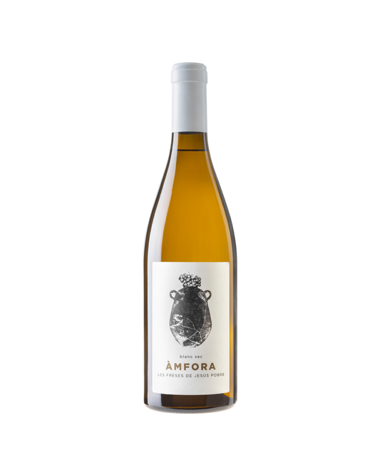 Botella de vino blanco Àmfora 2023 de la bodega Les Freses