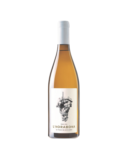 Botella de vino blanco L'Horabona 2023 de la bodega Les Freses