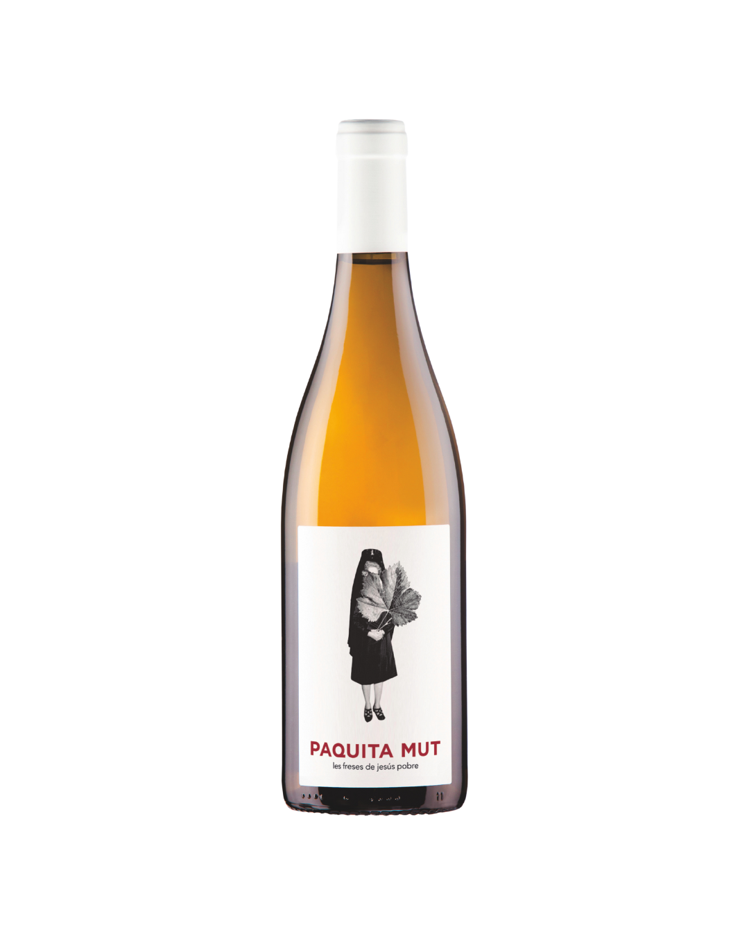 Botella de vino blanco Paquita Mut 2024 de la bodega Les Freses
