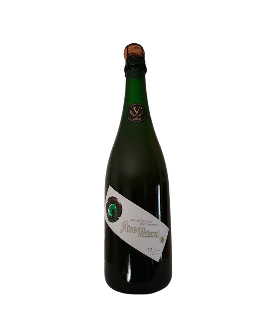 Botella de vino espumoso Aire Natural Brut Espumoso Ancestral Gran Reserva 2015 de la bodega Lagar Quixote