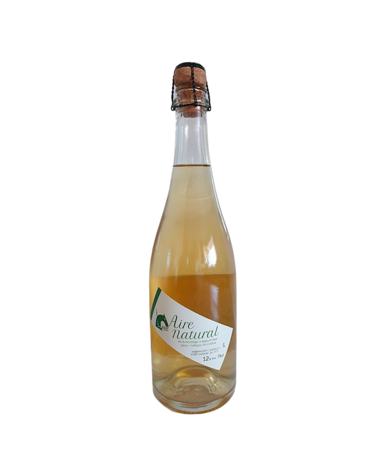 Botella de vino espumoso Aire Natural Ecológico Espumoso Seco Ancestral 2020 de la bodega Lagar Quixote