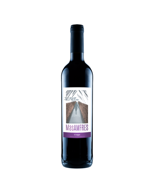 Botella de vino tinto Mas Amfres Negre 2023 de la bodega Mas Amfres