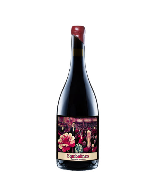 Botella de vino tinto Bambalnes 2023 de la bodega Mas Amfres