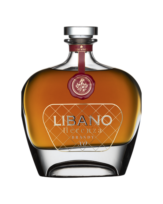 Botella de vino brandy Líbano Herenza 2012 de la bodega Señorío del Líbano