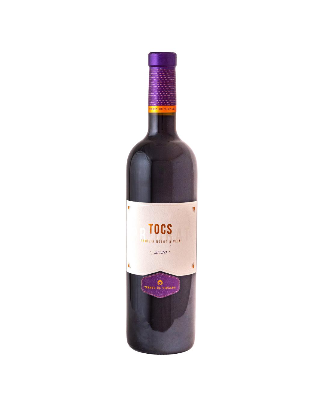 Botella de vino tinto Tocs 2020 de la bodega Terres de Vidalba