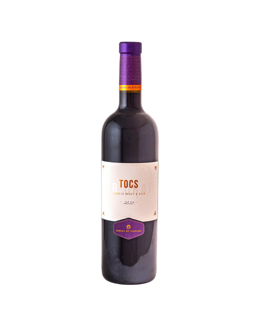 Botella de vino tinto Tocs 2020 de la bodega Terres de Vidalba