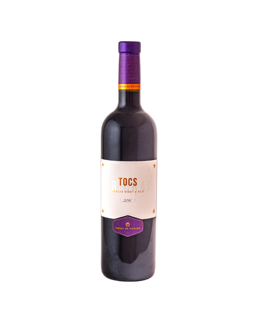 Botella de vino tinto Tocs 2016 de la bodega Terres de Vidalba
