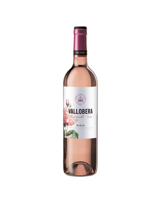 Botella de vino rosado Vallobera Clarete de la bodega Vallobera