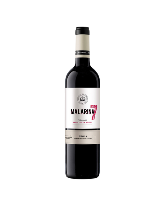 Botella de vino tinto Malarina 7 meses de la bodega Vallobera