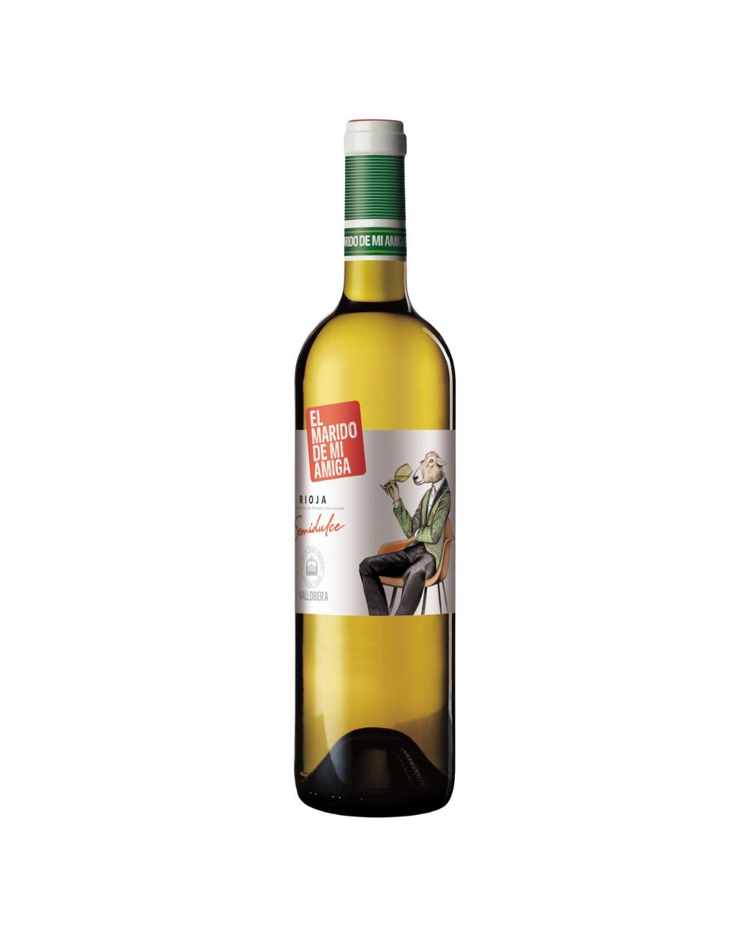 Botella de vino blanco El marido de mi amiga de la bodega Vallobera