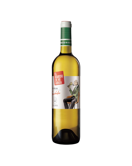 Botella de vino blanco El marido de mi amiga de la bodega Vallobera