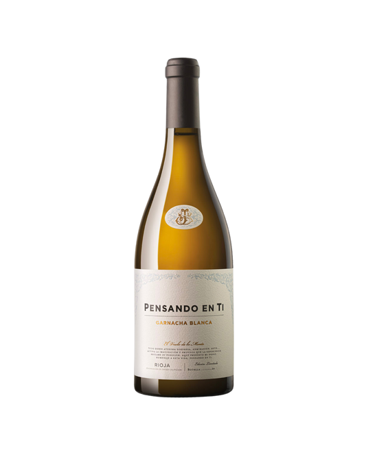 Botella de vino blanco Pensando en ti. Estuche 2 botellas de la bodega Vallobera