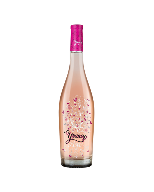 Botella de vino clarete Yoana de Vallobera de la bodega Vallobera
