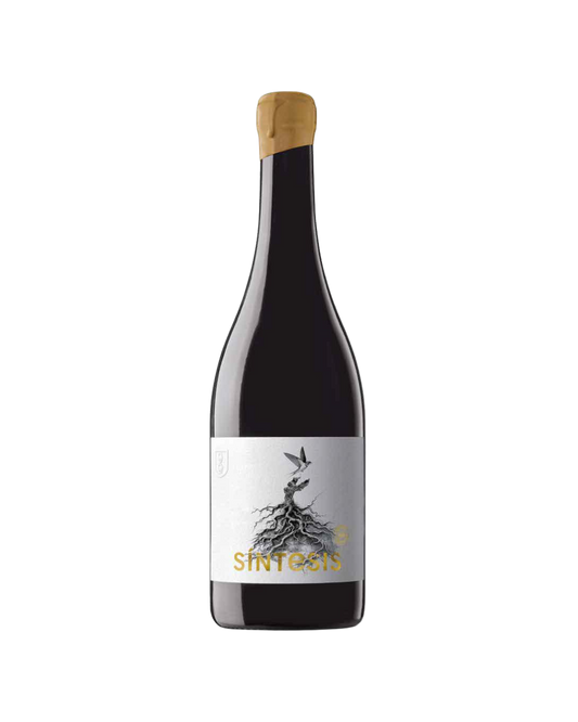 Botella de vino tinto Sintesis 2022 de la bodega Viña Elena