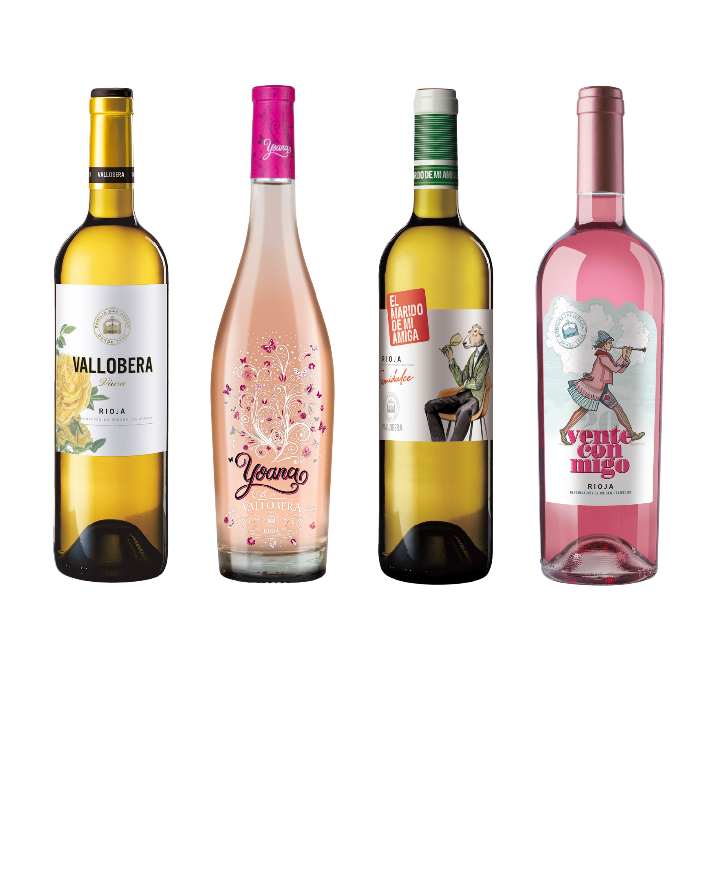 Pack Vallobera Secos y Semidulces (x4) de la bodega Vallobera