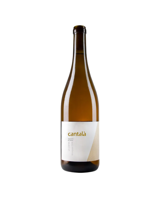 Botella de vino blanco Cantalà Brisado 2022 de la bodega La Zafra