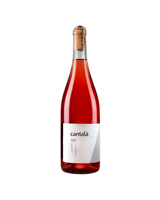 Botella de vino rosado Cantalà Rosado 2021 de la bodega La Zafra